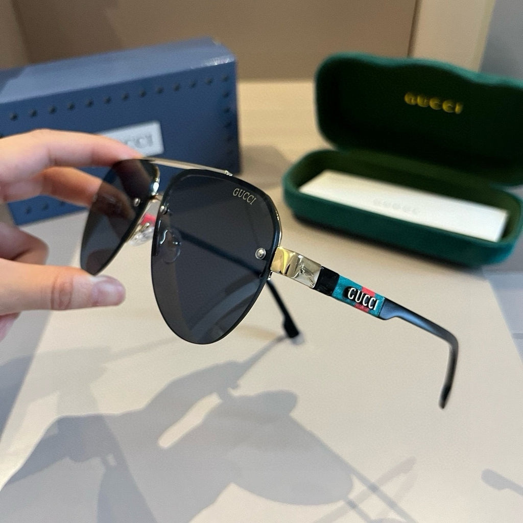 Gucci Metal Aviator Brown Lens Sunglasses for Men & Women - 997683 - detail image 3