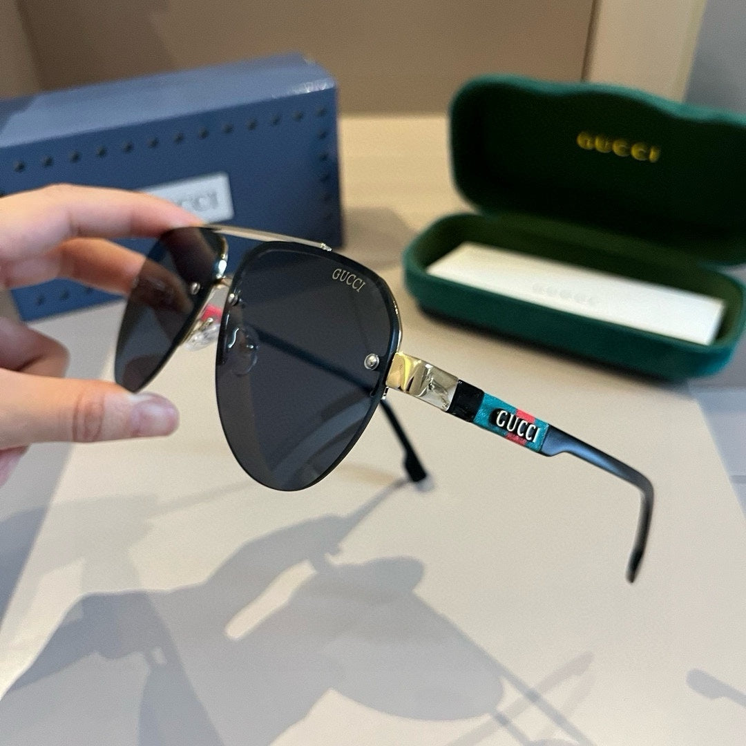 Gucci Metal Aviator Brown Lens Sunglasses for Men & Women - 997683 - detail image 3