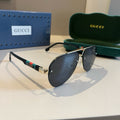 Gucci Metal Aviator Brown Lens Sunglasses for Men & Women - 997683