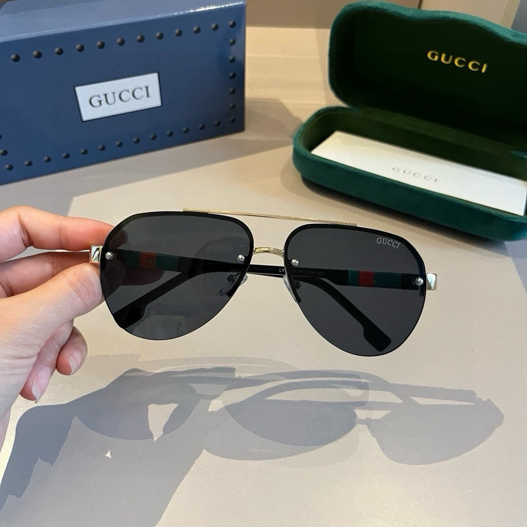 Gucci Metal Aviator Brown Lens Sunglasses for Men & Women - 997683 - detail image 4