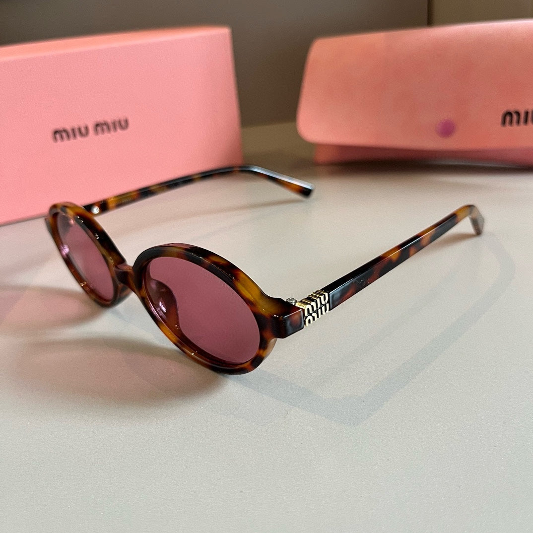 Miu Miu Round Red Lens Sunglasses for Men & Women - detail image 2