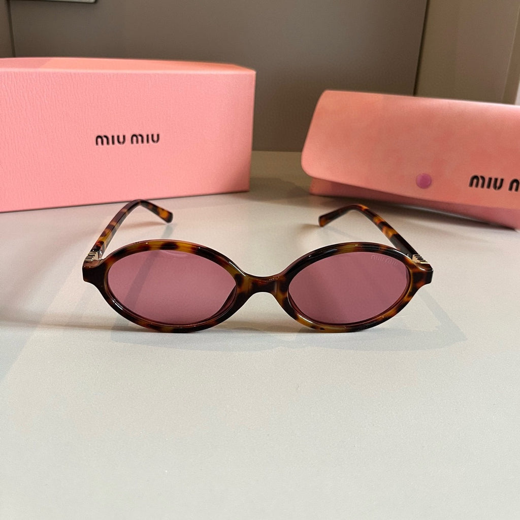 Miu Miu Round Red Lens Sunglasses for Men & Women - detail image 3