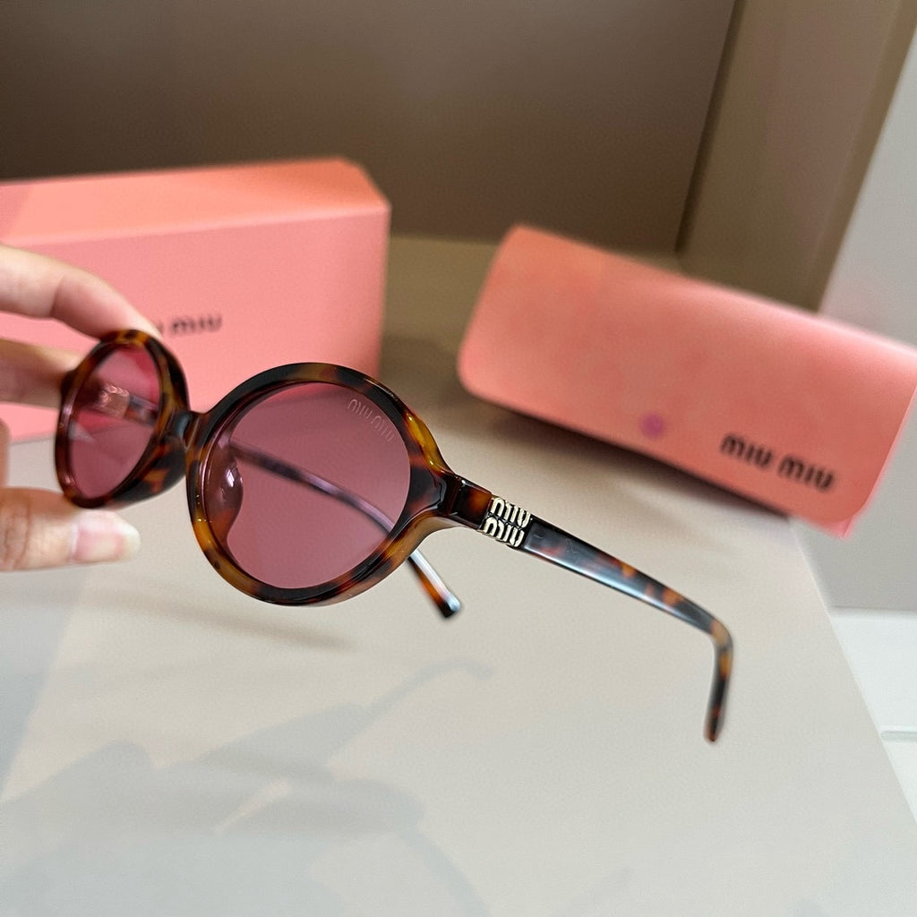 Miu Miu Round Red Lens Sunglasses for Men & Women - detail image 4