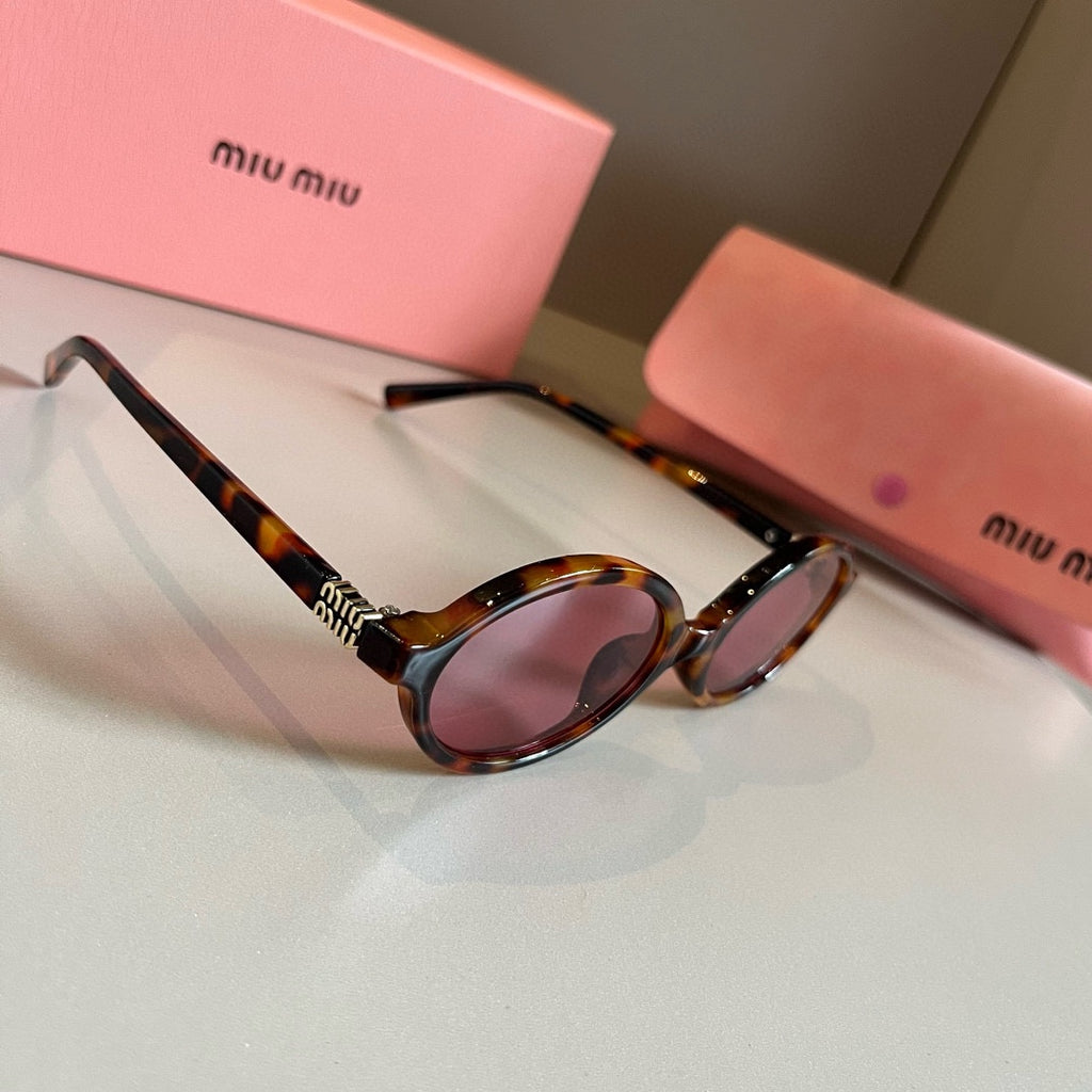Miu Miu Round Red Lens Sunglasses for Men & Women