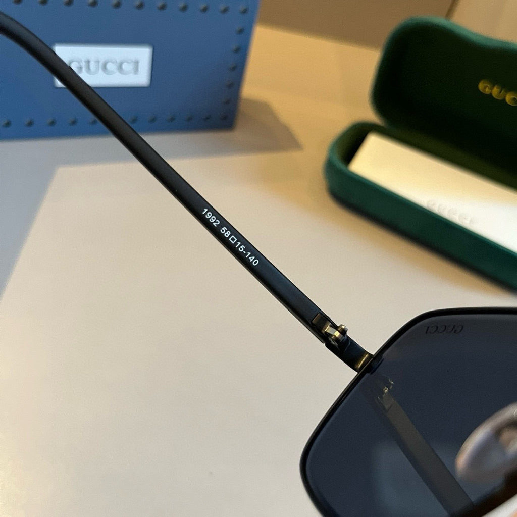 Gucci Metal Aviator Gold Lens Sunglasses for Men & Women - 997684 - detail image 8