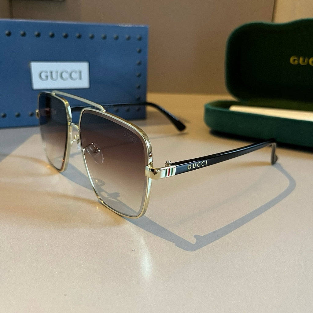 Gucci Metal Aviator Gold Lens Sunglasses for Men & Women - 997685 - detail image 4