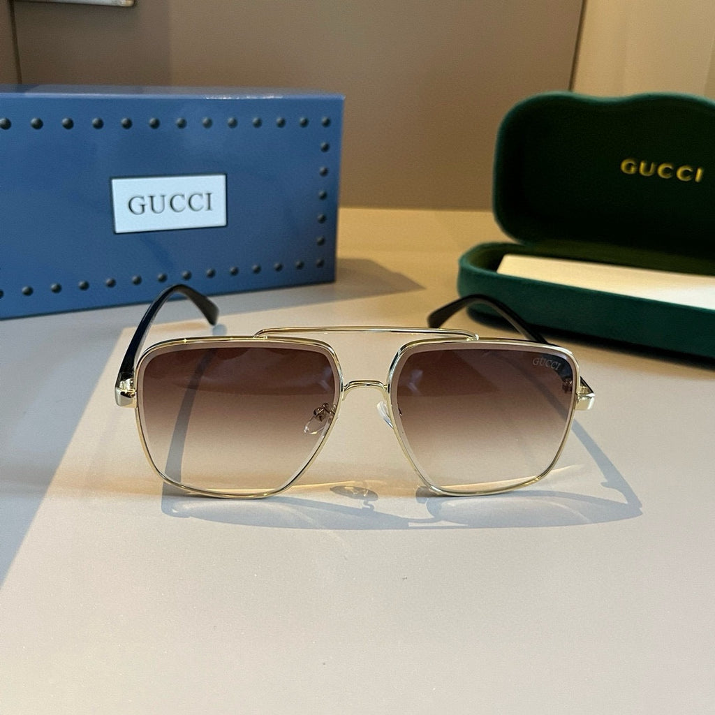 Gucci Metal Aviator Gold Lens Sunglasses for Men & Women - 997685 - detail image 3