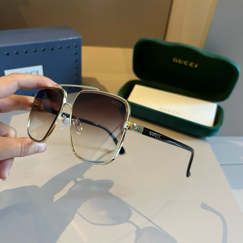 Gucci Metal Aviator Gold Lens Sunglasses for Men & Women - 997685 - detail image 5