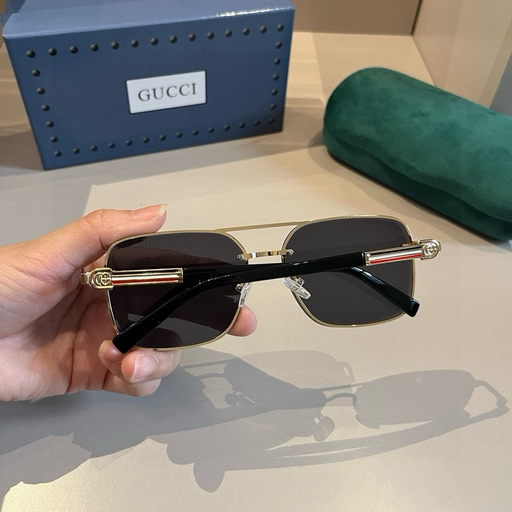 Gucci Metal Aviator Gold Lens Sunglasses for Men & Women - 415056 - detail image 5