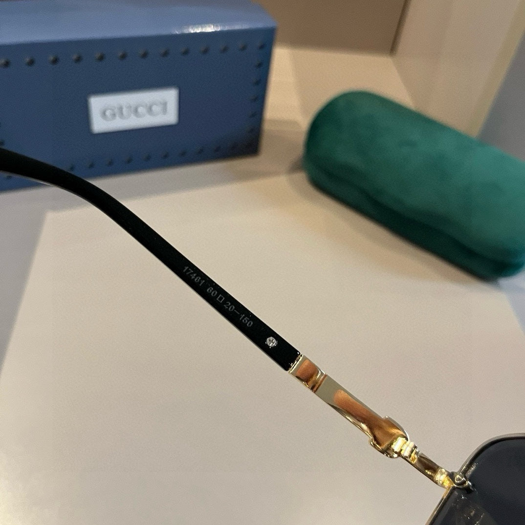 Gucci Metal Aviator Gold Lens Sunglasses for Men & Women - 415056 - detail image 7
