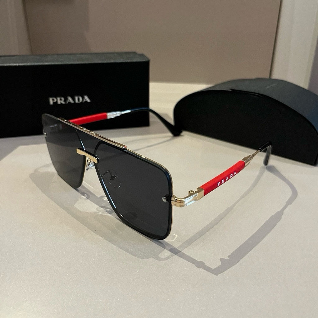 Prada Polarized Fashion Silver Lens Sunglasses for Men - 432055 - detail image 2
