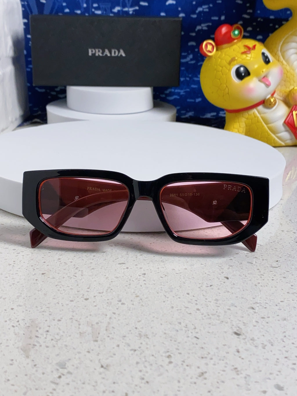 Prada Square Silver Lens Sunglasses for Men & Women - 934937 - detail image 8