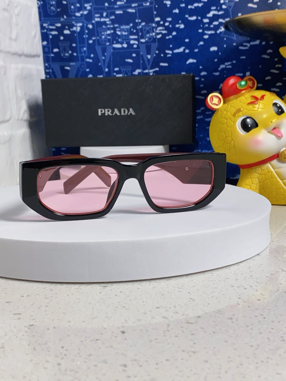 Prada Square Silver Lens Sunglasses for Men & Women - 934937 - detail image 2