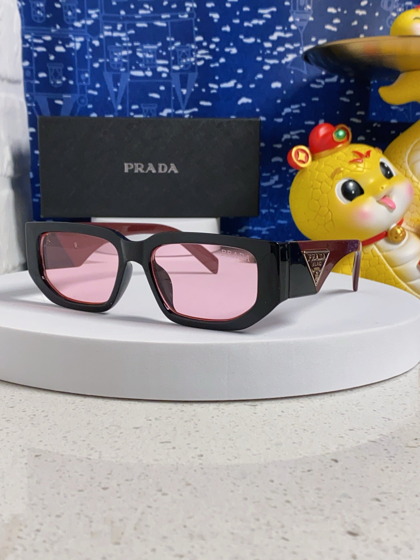 Prada Square Silver Lens Sunglasses for Men & Women - 372076