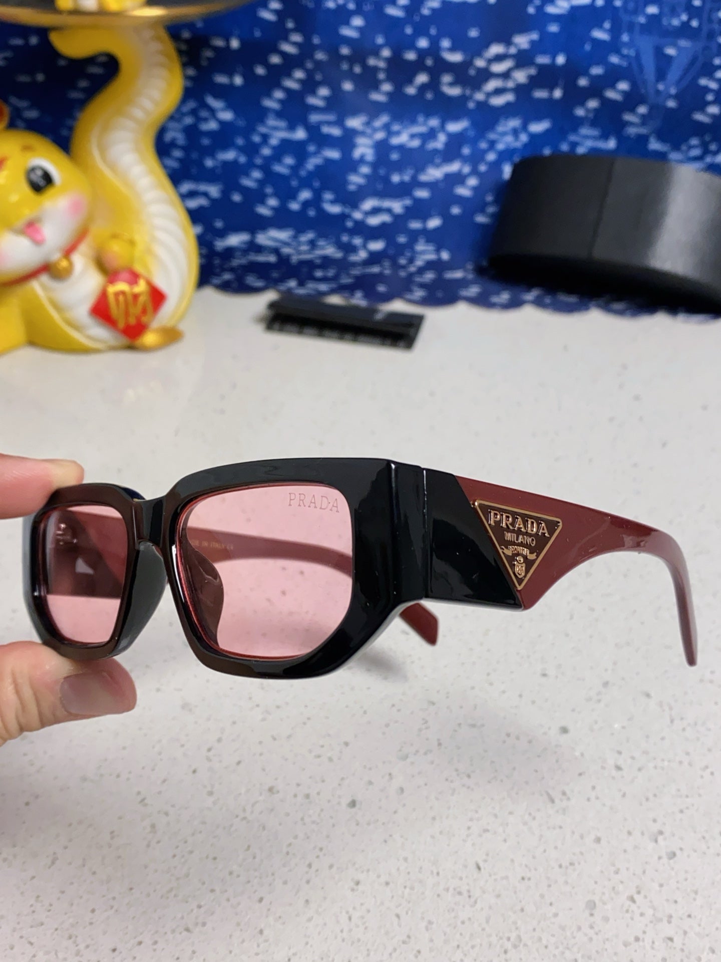 Prada Square Silver Lens Sunglasses for Men & Women - 934937 - detail image 6