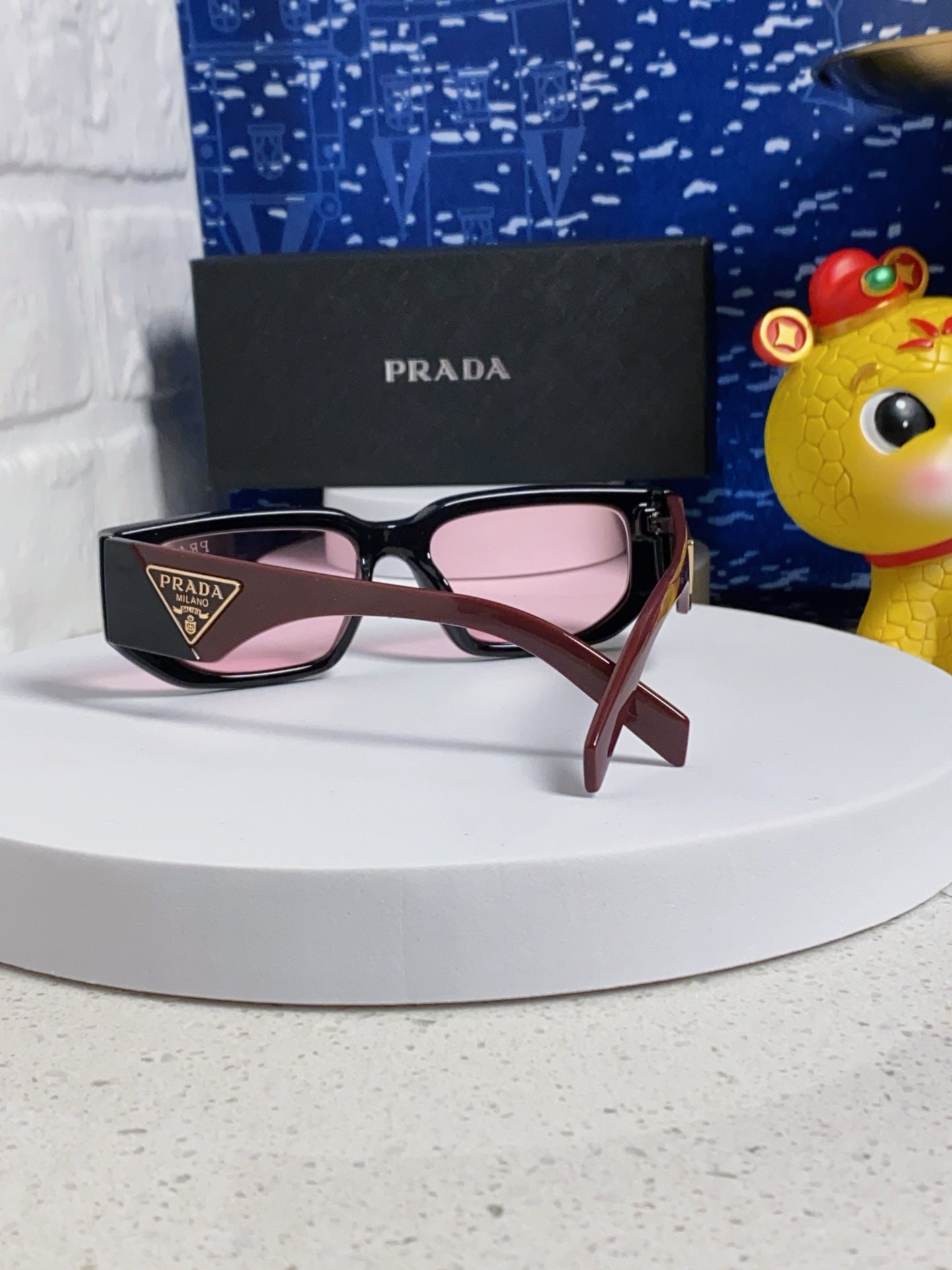 Prada Square Silver Lens Sunglasses for Men & Women - 934937 - detail image 3