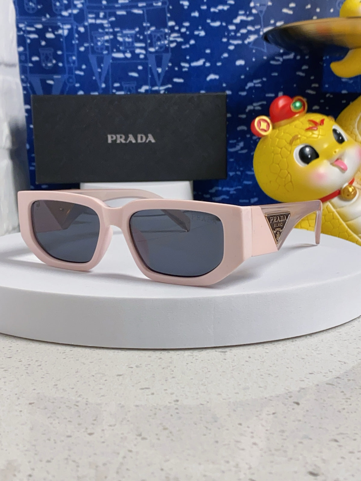 Prada Square Silver Lens Sunglasses for Men & Women - 934938