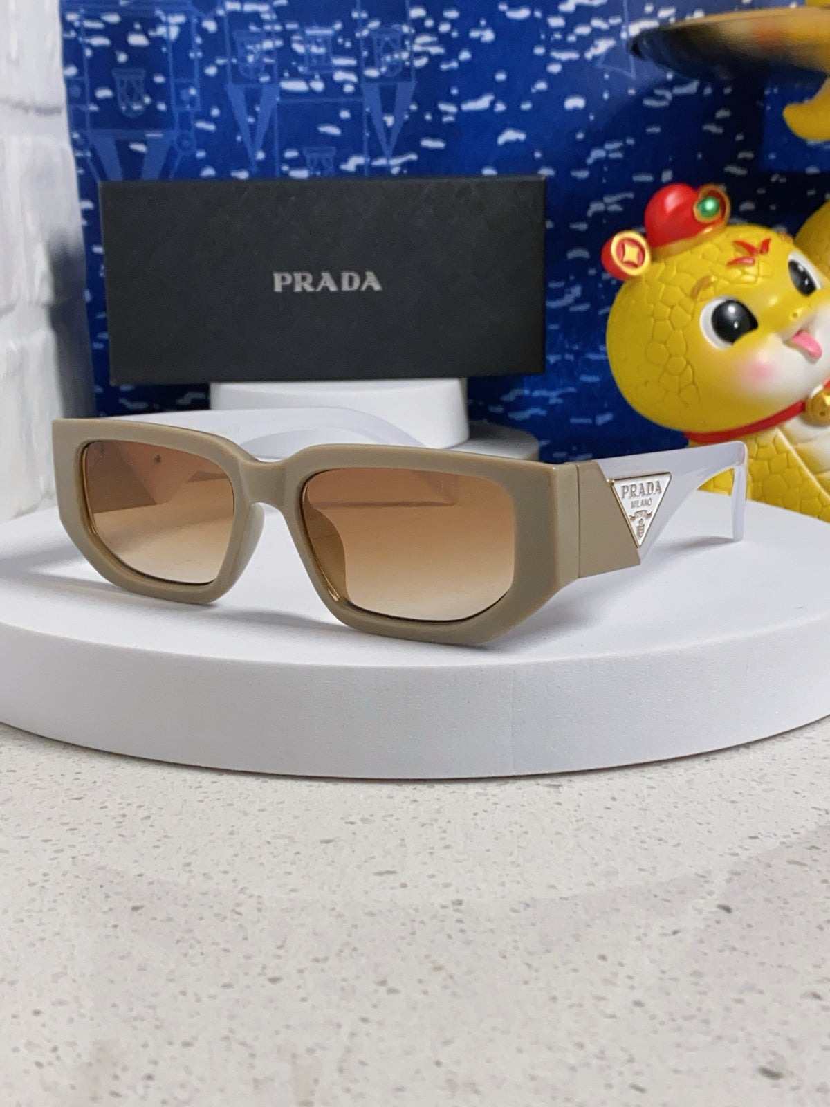 Prada Square Brown Lens Sunglasses for Men & Women - 934939