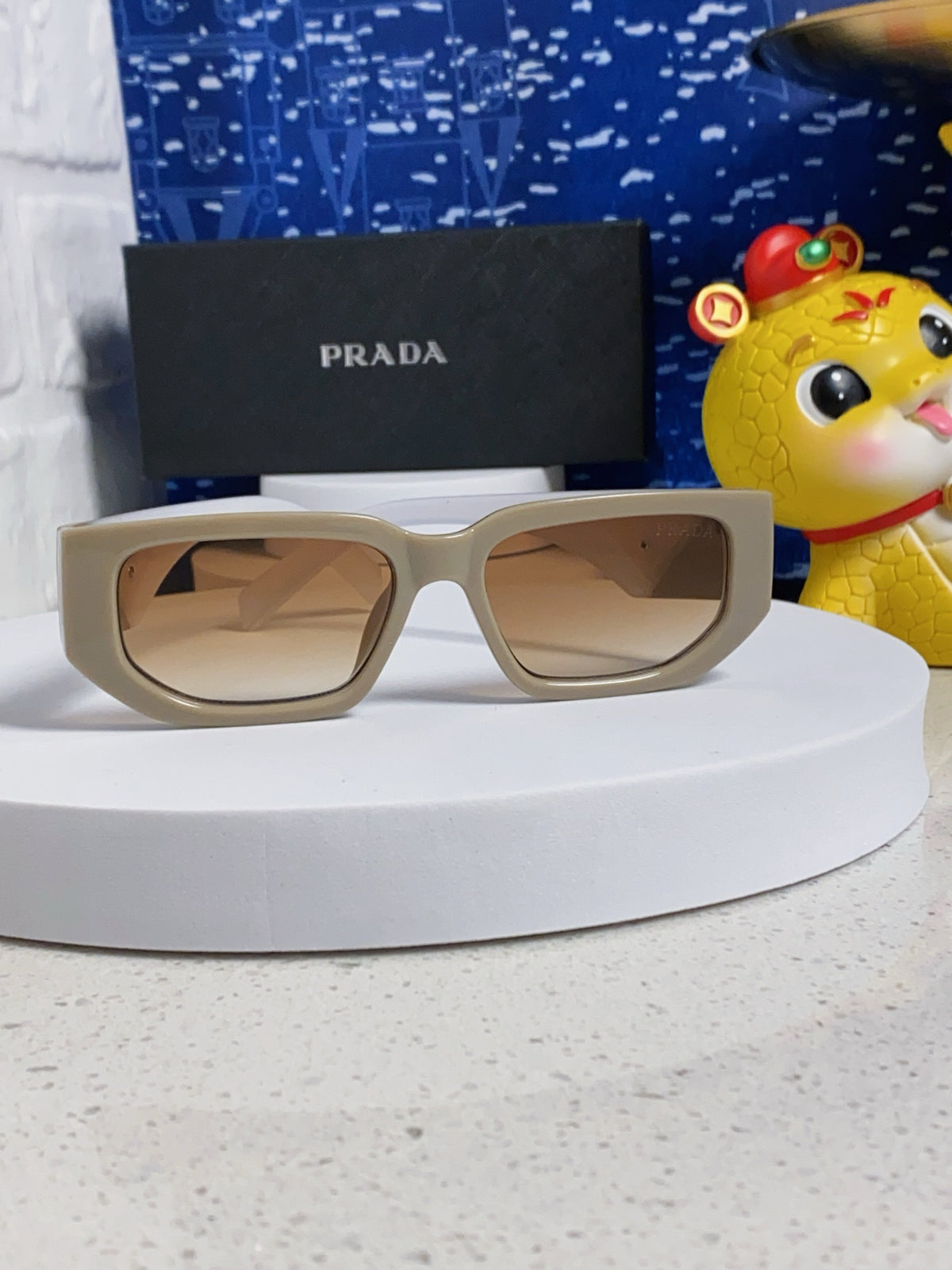 Prada Square Brown Lens Sunglasses for Men & Women - 934939 - detail image 2