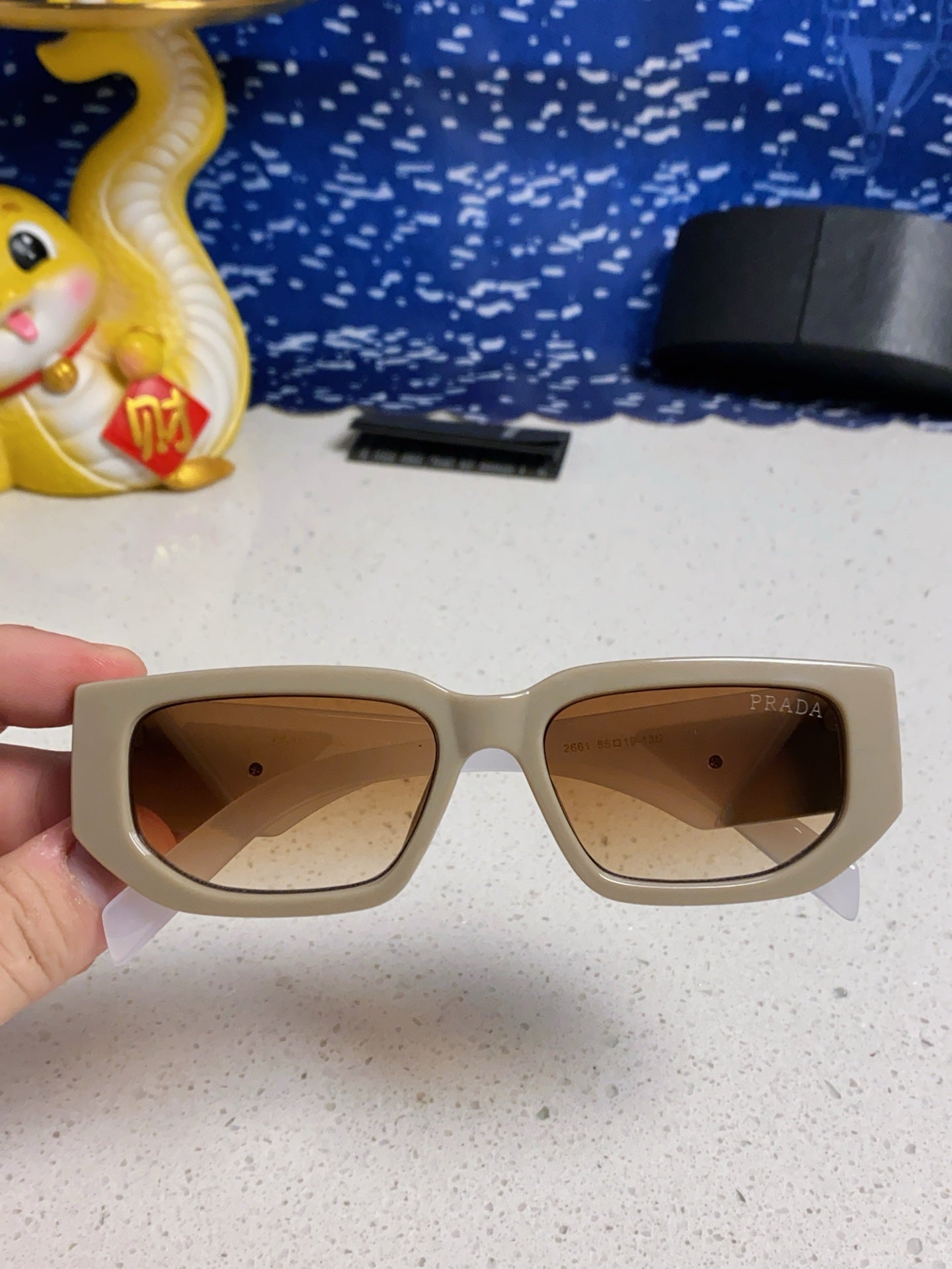 Prada Square Brown Lens Sunglasses for Men & Women - 372078 - detail image 4