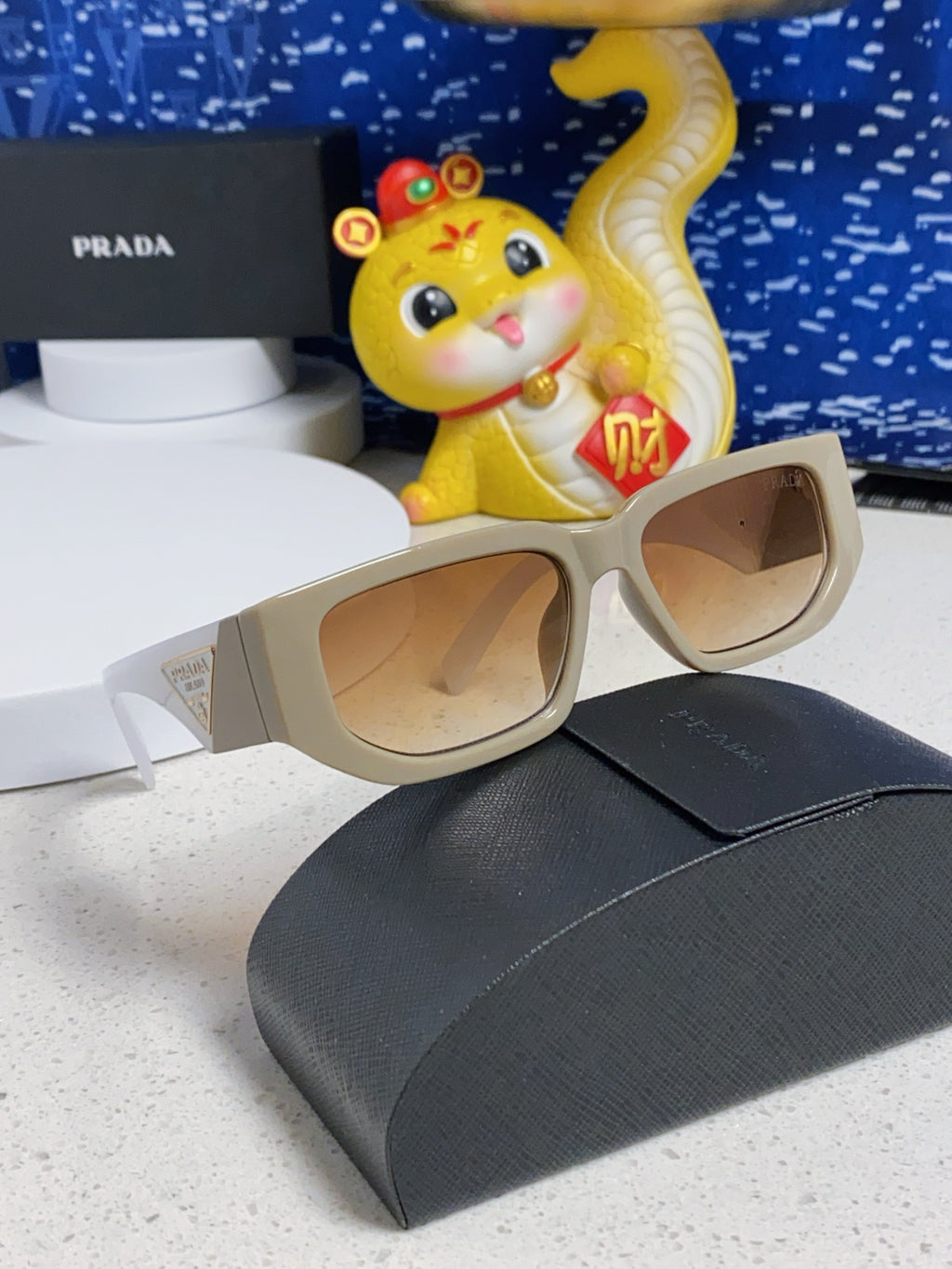 Prada Square Brown Lens Sunglasses for Men & Women - 934939 - detail image 9