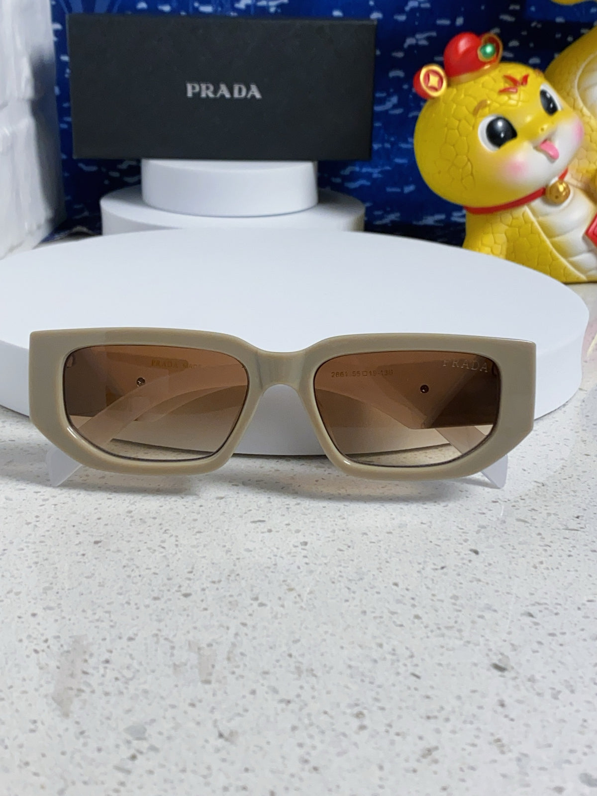 Prada Square Brown Lens Sunglasses for Men & Women - 934939 - detail image 8