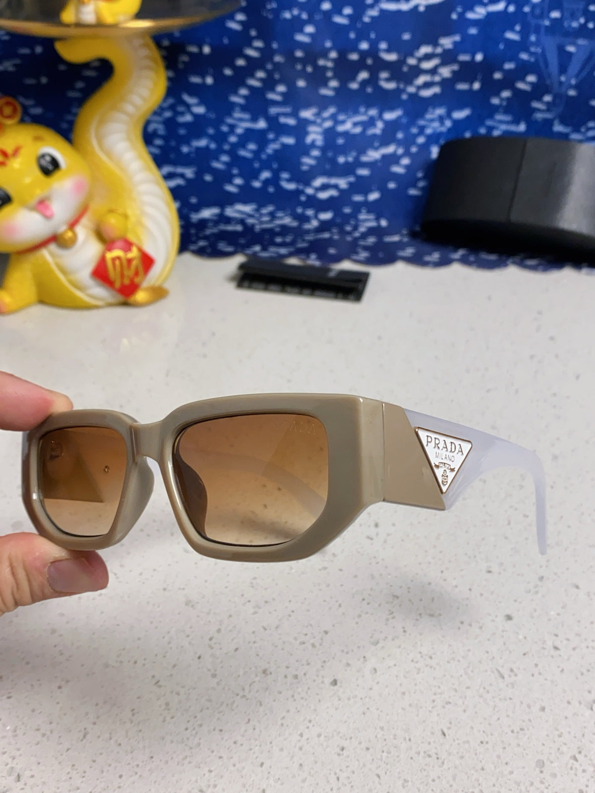 Prada Square Brown Lens Sunglasses for Men & Women - 372078 - detail image 6