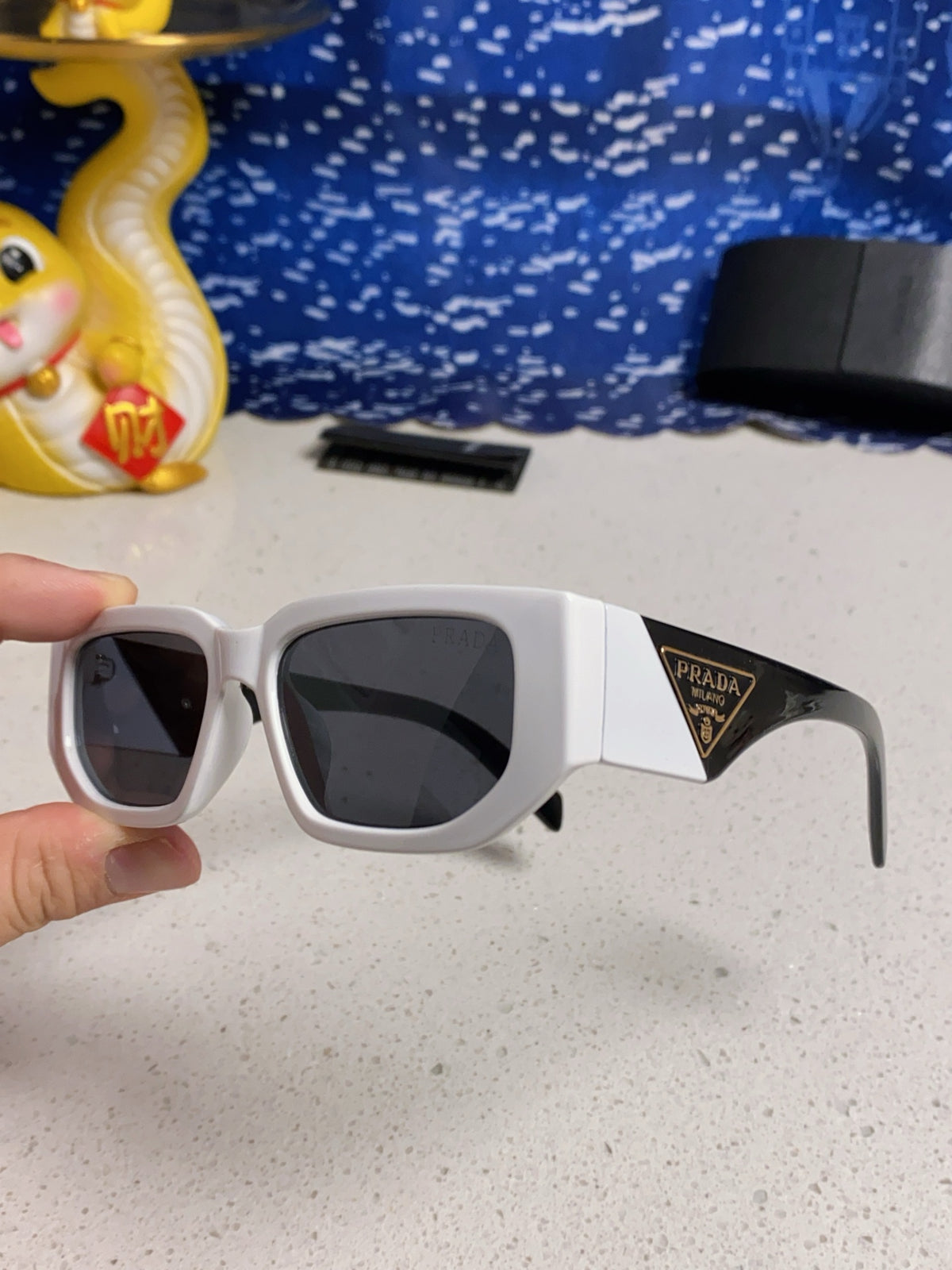 Prada Square Silver Lens Sunglasses for Men & Women - 372080 - detail image 6