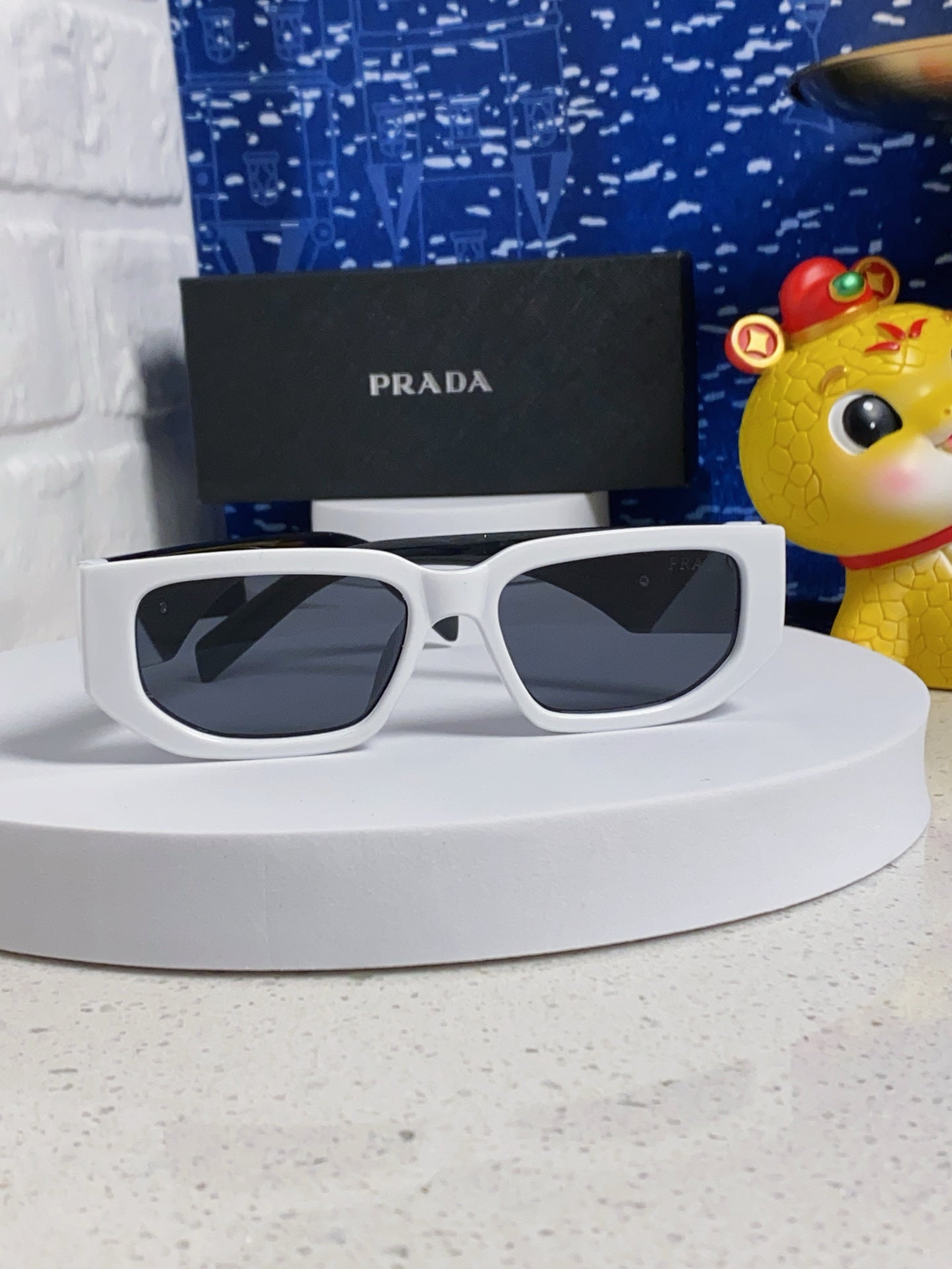 Prada Square Silver Lens Sunglasses for Men & Women - 372080 - detail image 2