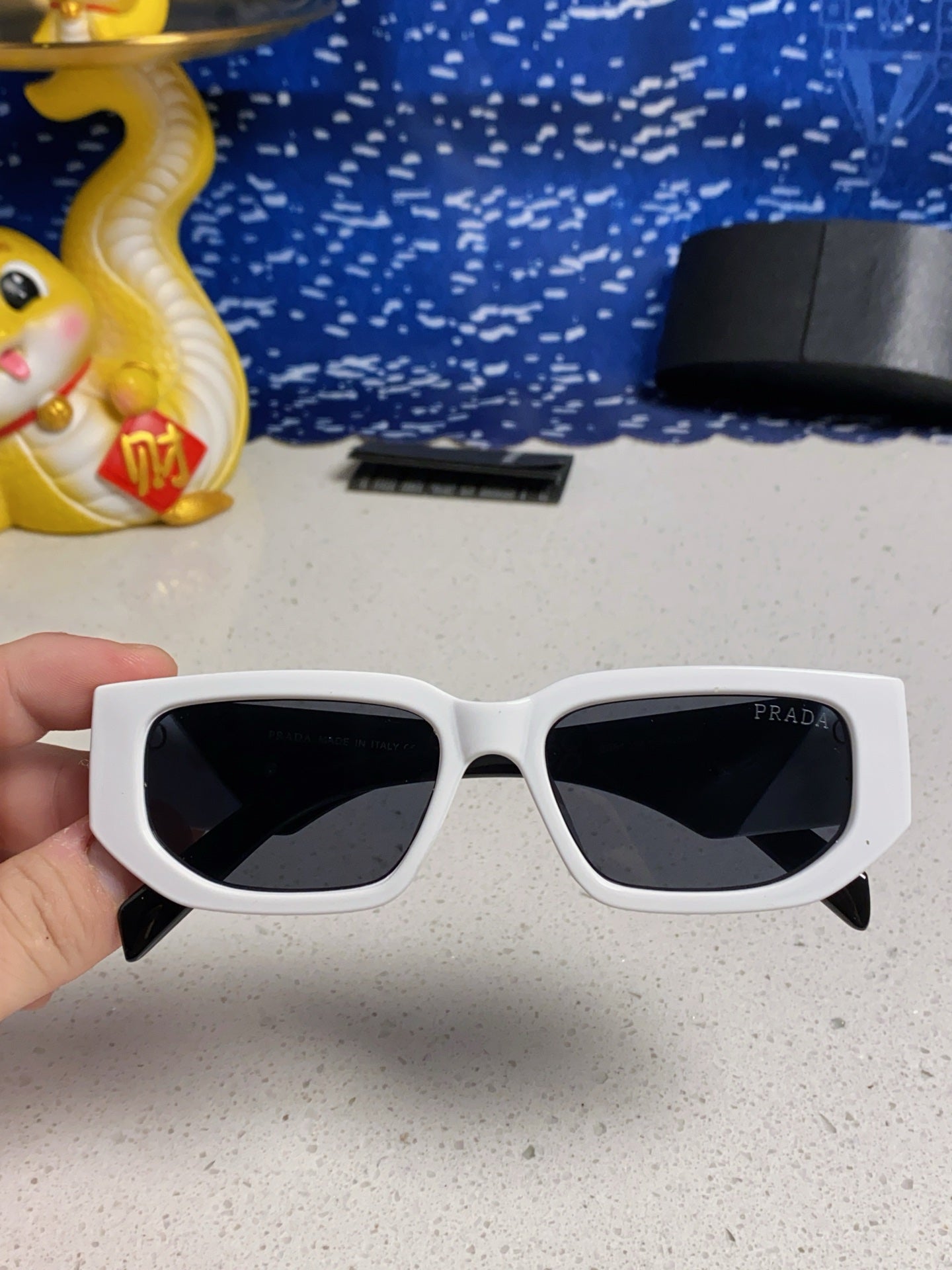 Prada Square Silver Lens Sunglasses for Men & Women - 934941 - detail image 4