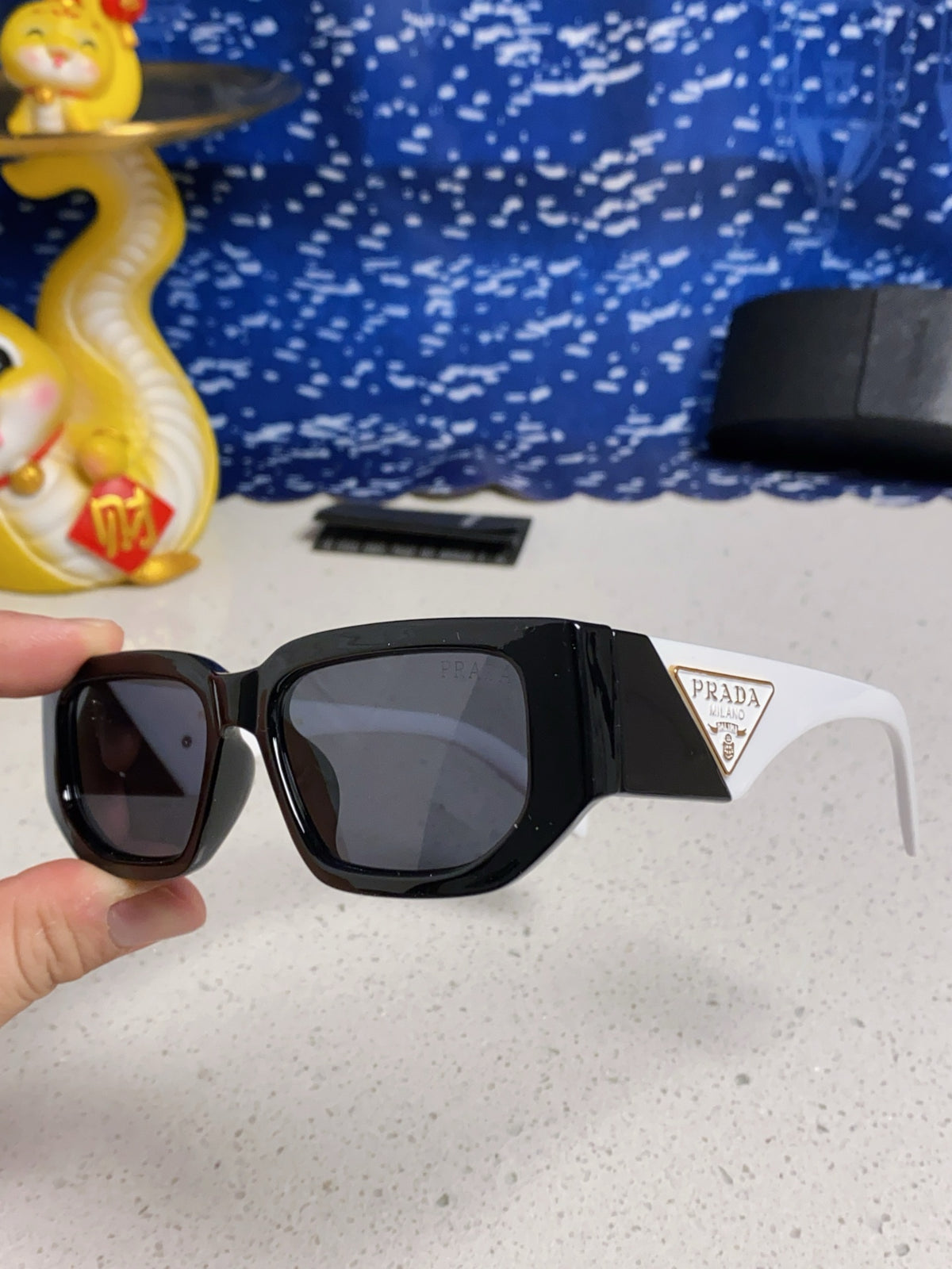Prada Square Silver Lens Sunglasses for Men & Women - 934942 - detail image 6