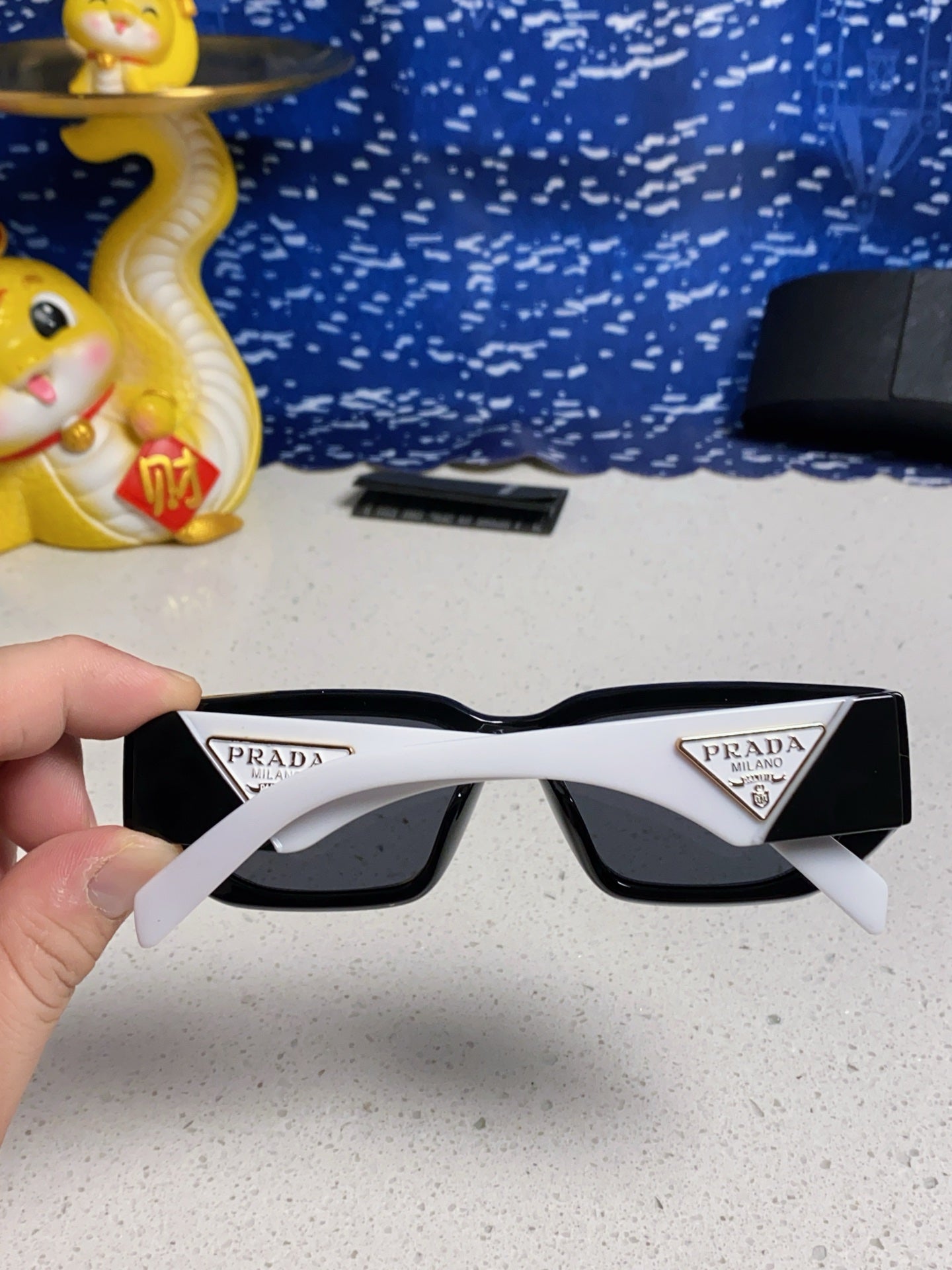 Prada Square Silver Lens Sunglasses for Men & Women - 934942 - detail image 5