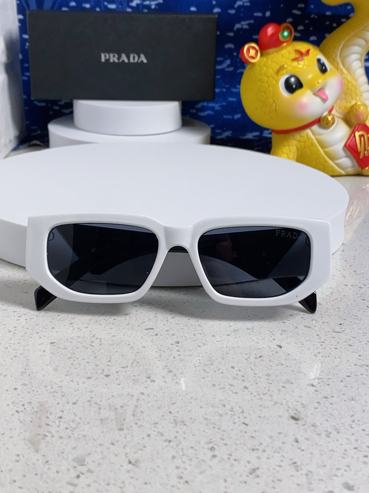 Prada Square Silver Lens Sunglasses for Men & Women - 934941 - detail image 8