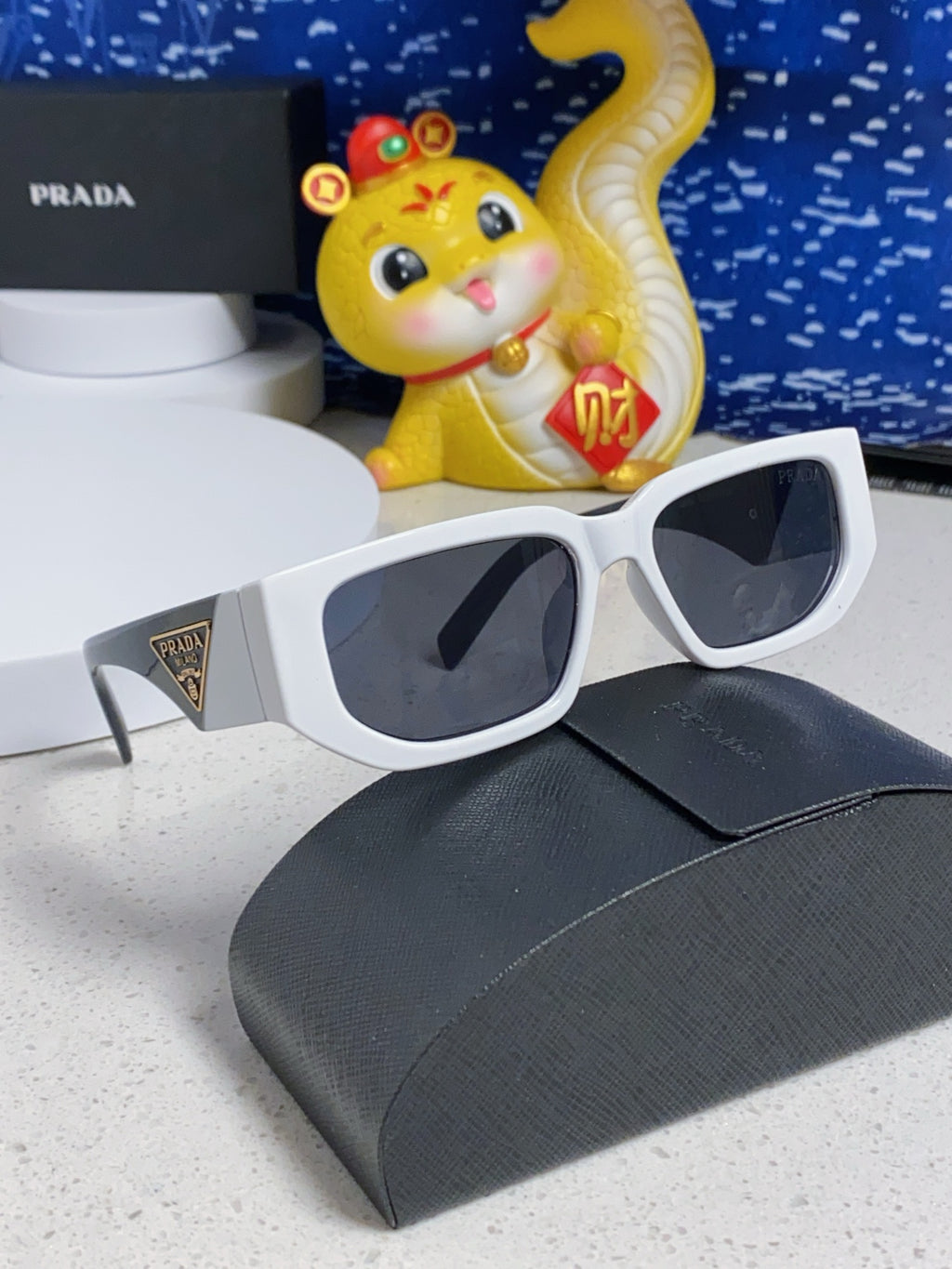Prada Square Silver Lens Sunglasses for Men & Women - 934941 - detail image 9