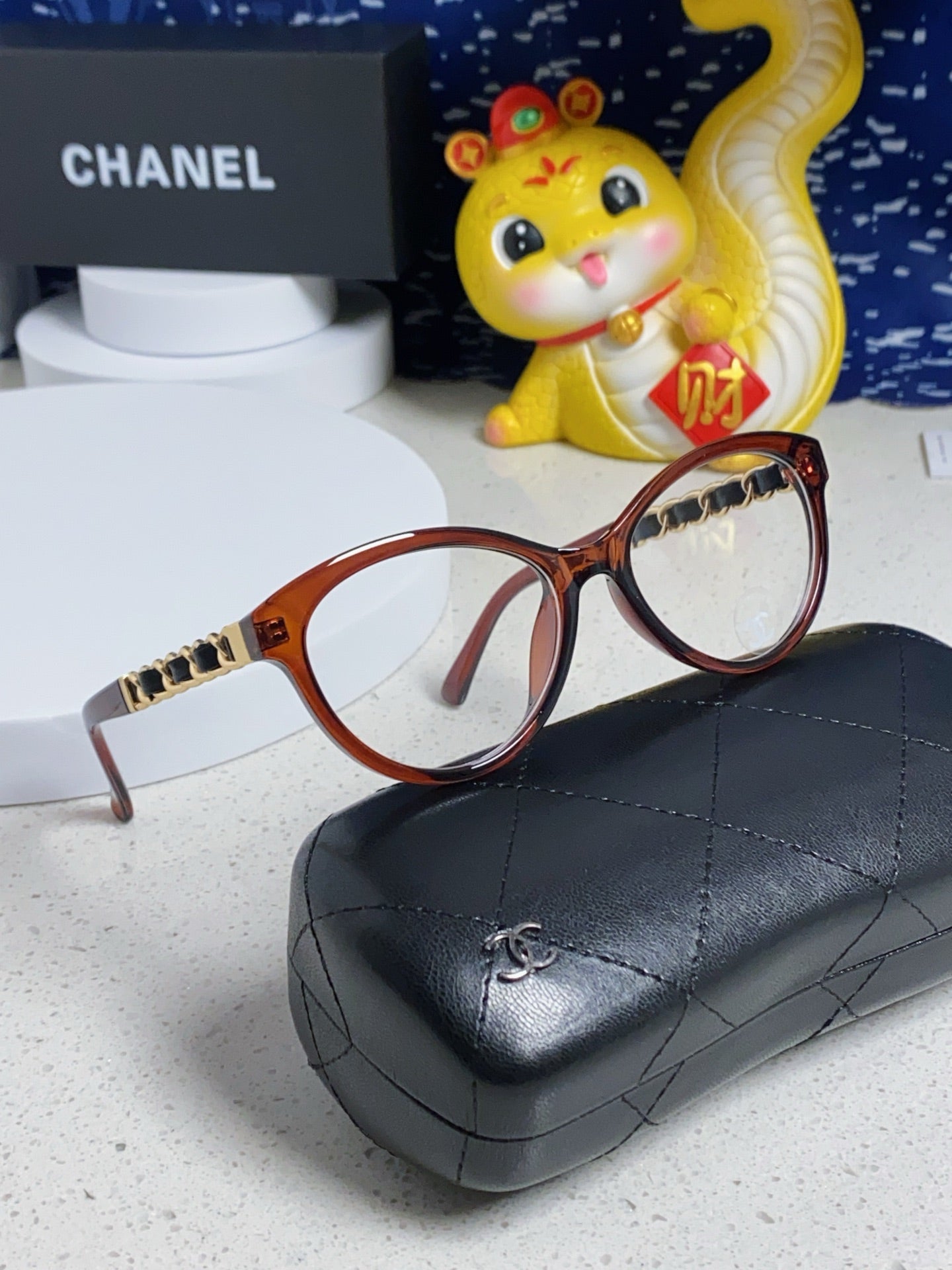 Chanel Cat-Eye Silver Lens Sunglasses for Women - detail image 9