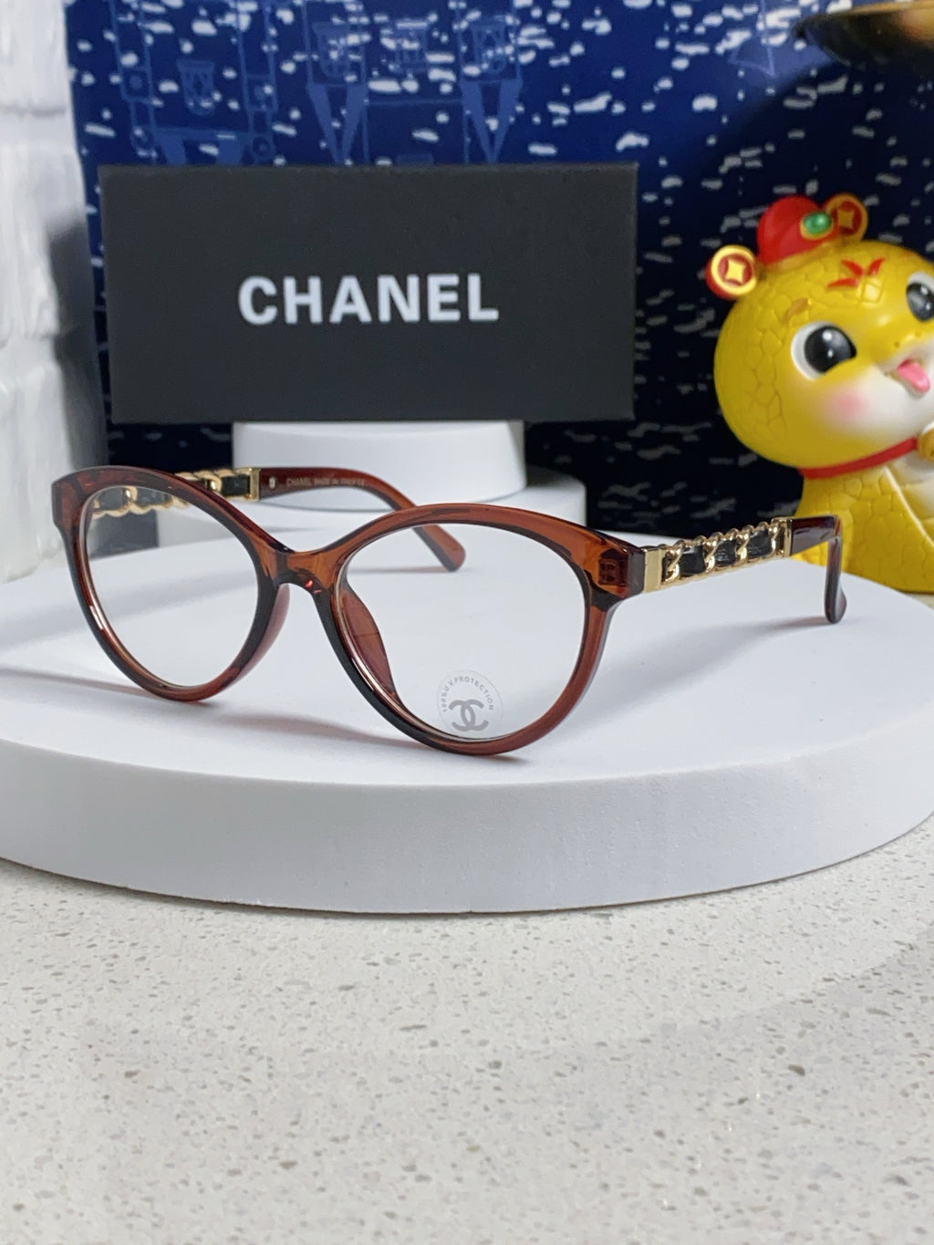 Chanel Cat-Eye Silver Lens Sunglasses for Women