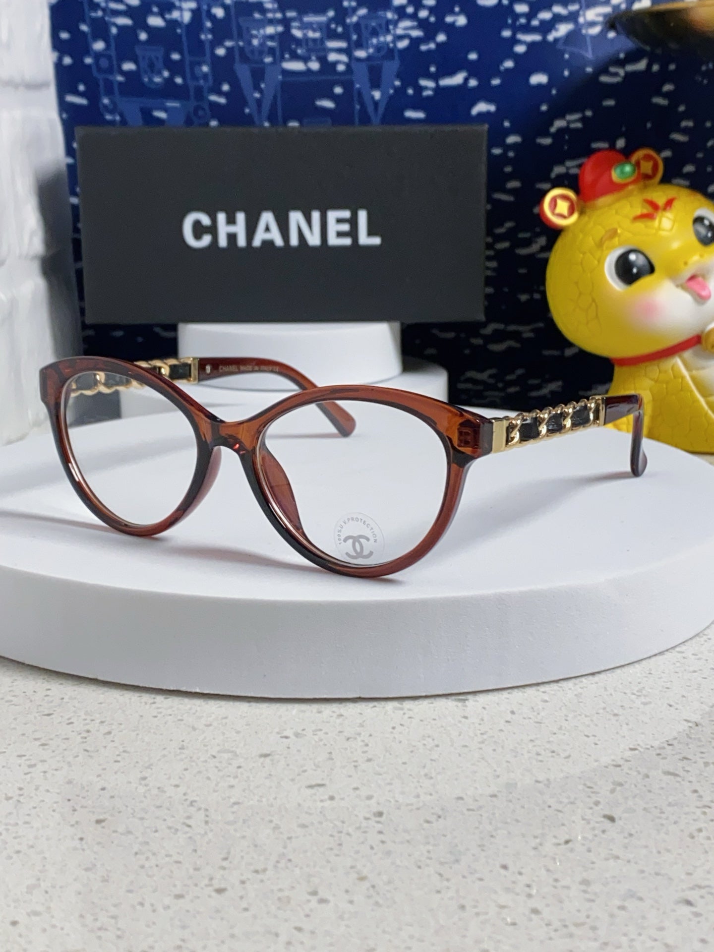 Chanel Cat-Eye Silver Lens Sunglasses for Women