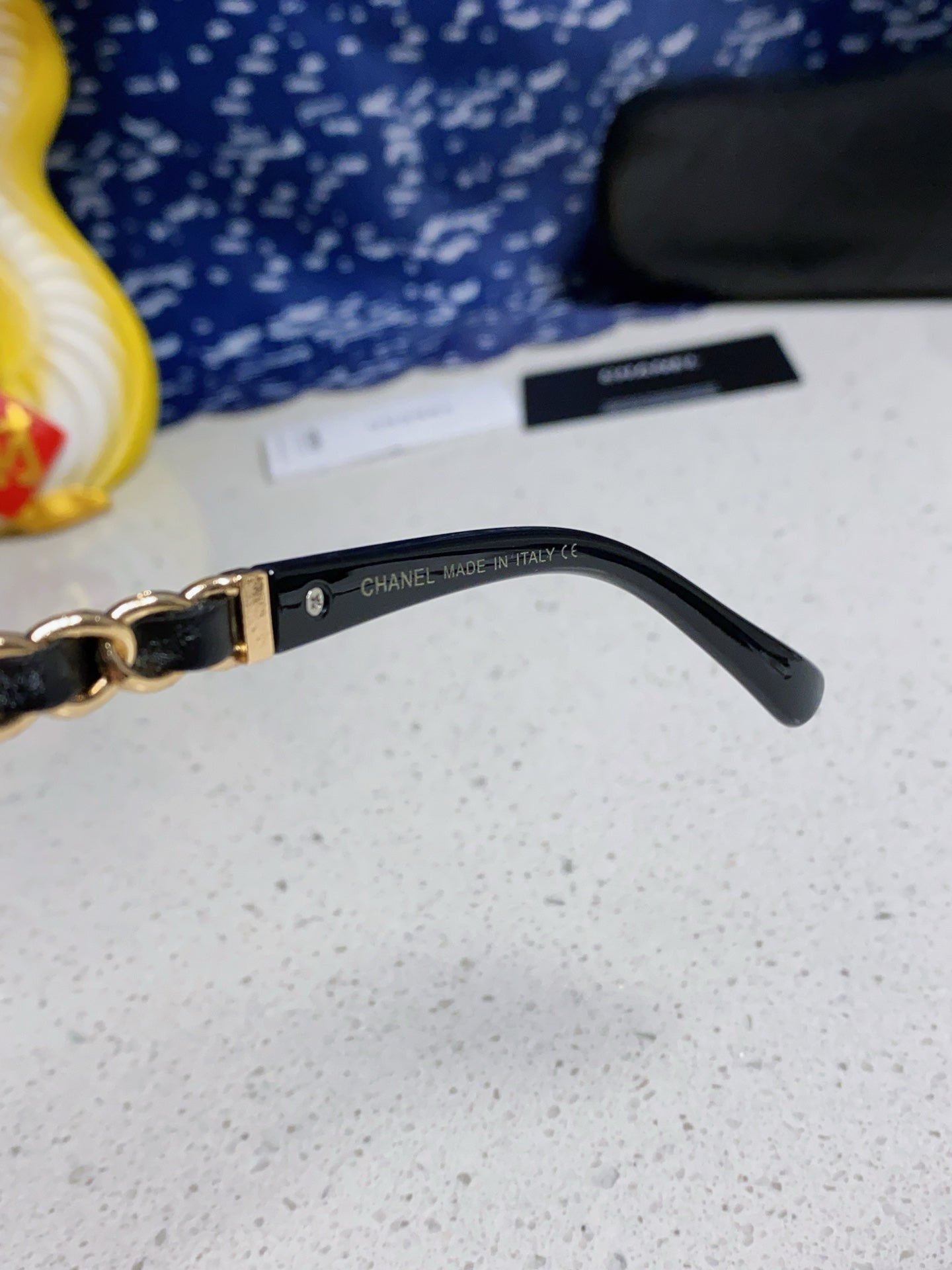 Chanel Cat-Eye Gold Lens Sunglasses for Women - detail image 7