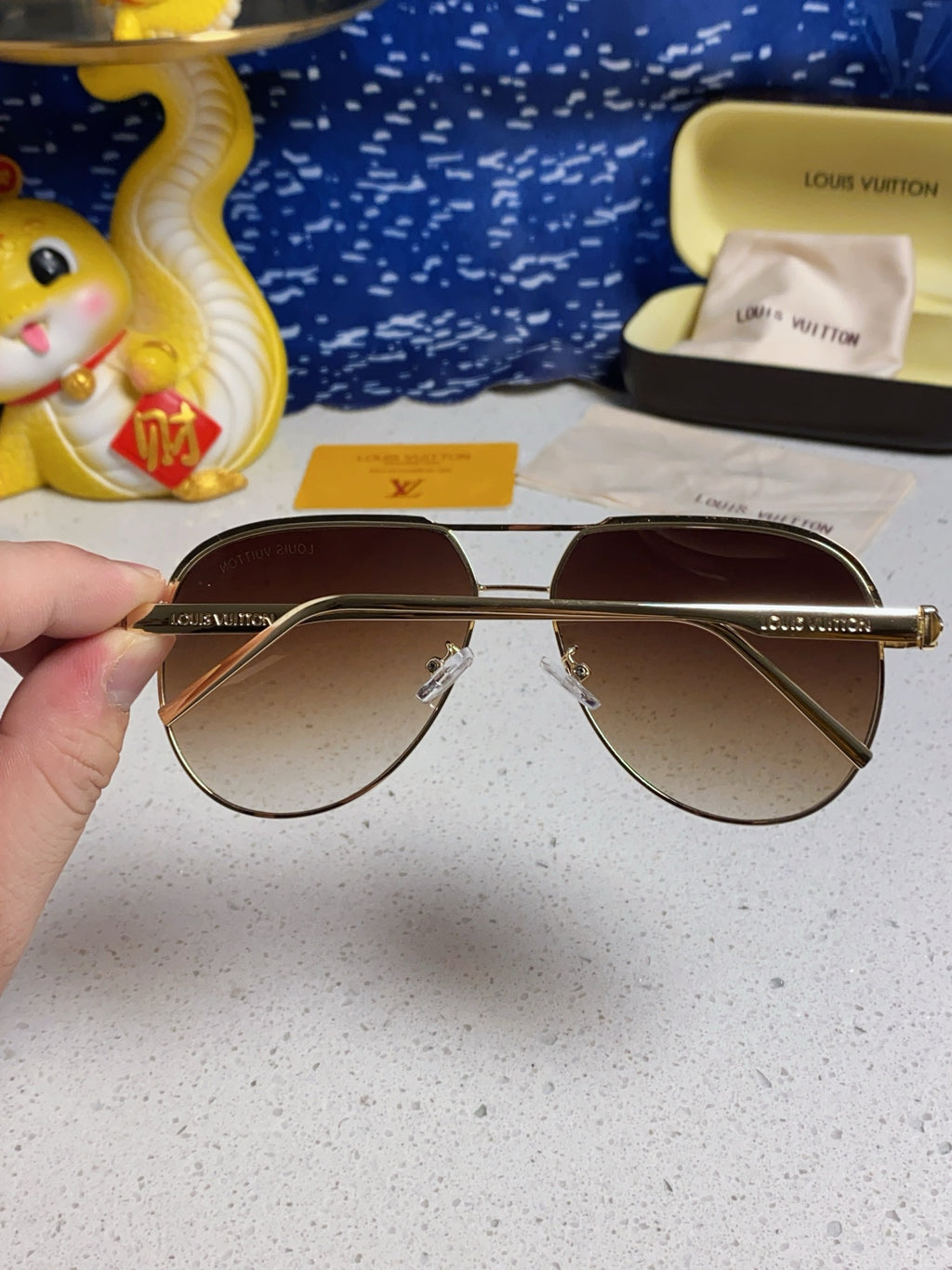 Louis Vuitton Aviator Brown Lens Sunglasses for Women - detail image 5