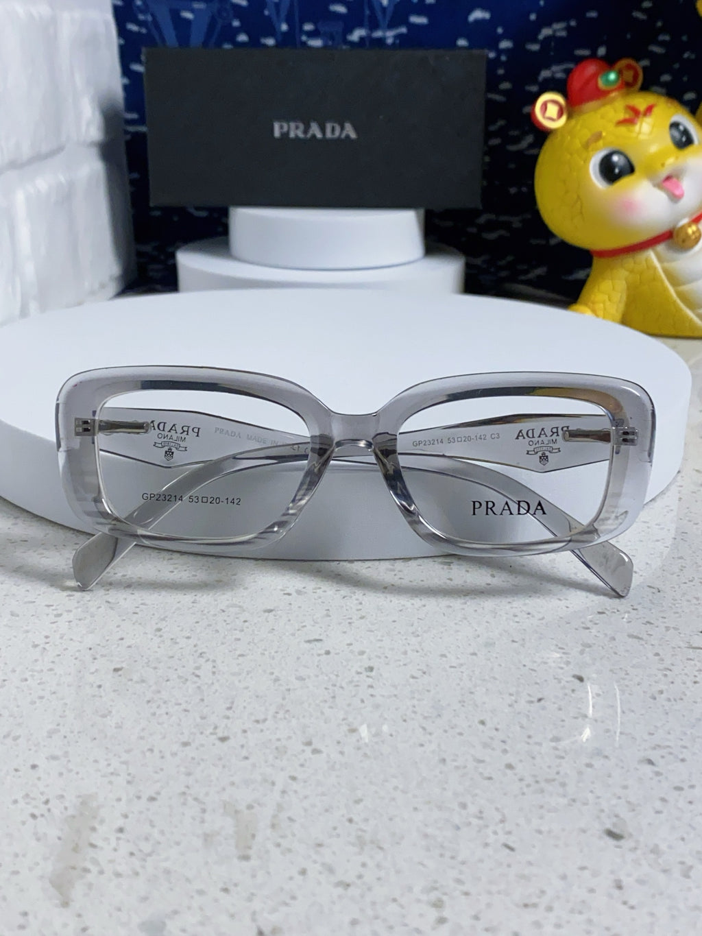 Prada Square Silver Lens Sunglasses for Men & Women - 382677 - detail image 7