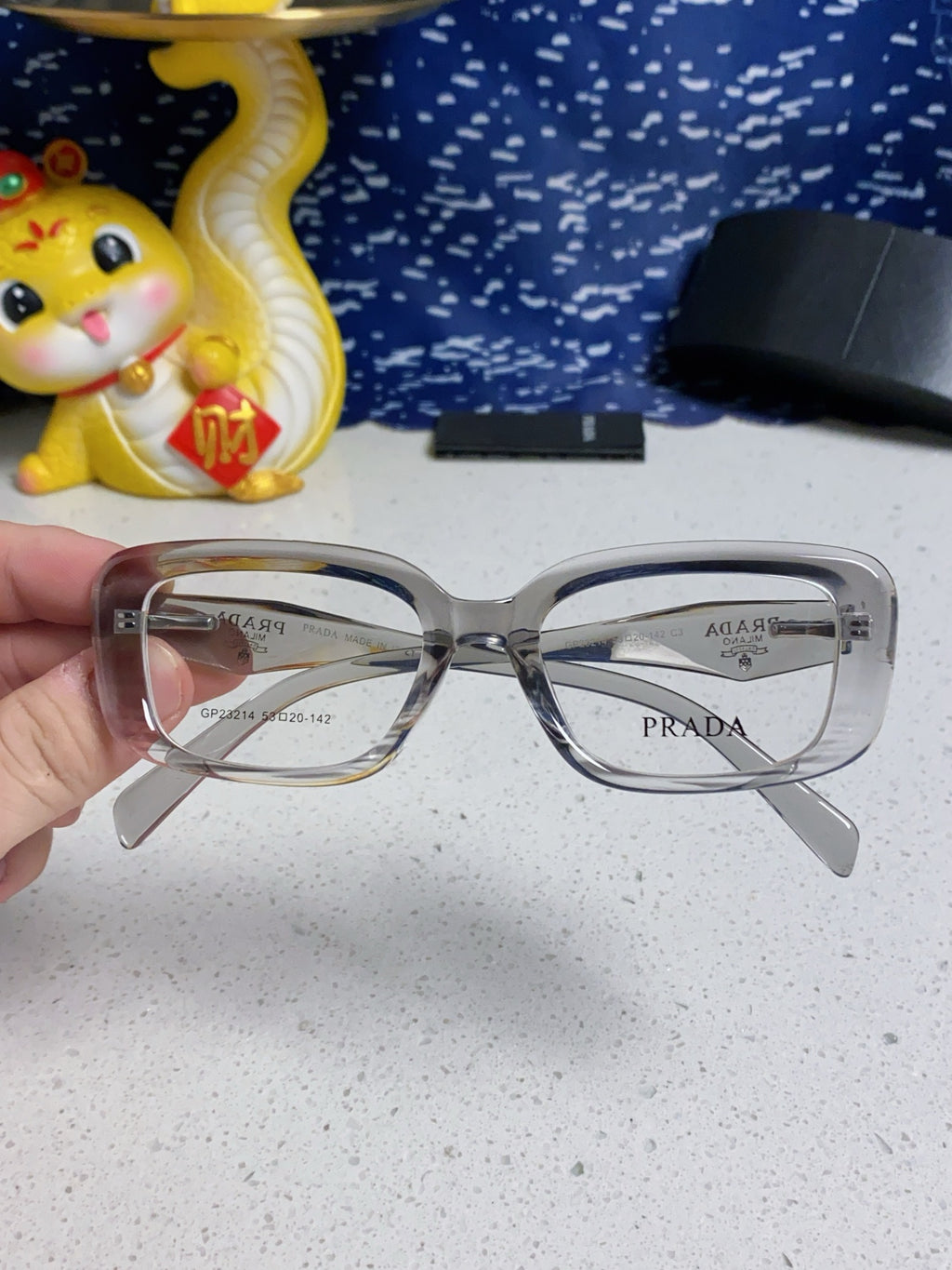 Prada Square Silver Lens Sunglasses for Men & Women - 382677 - detail image 4