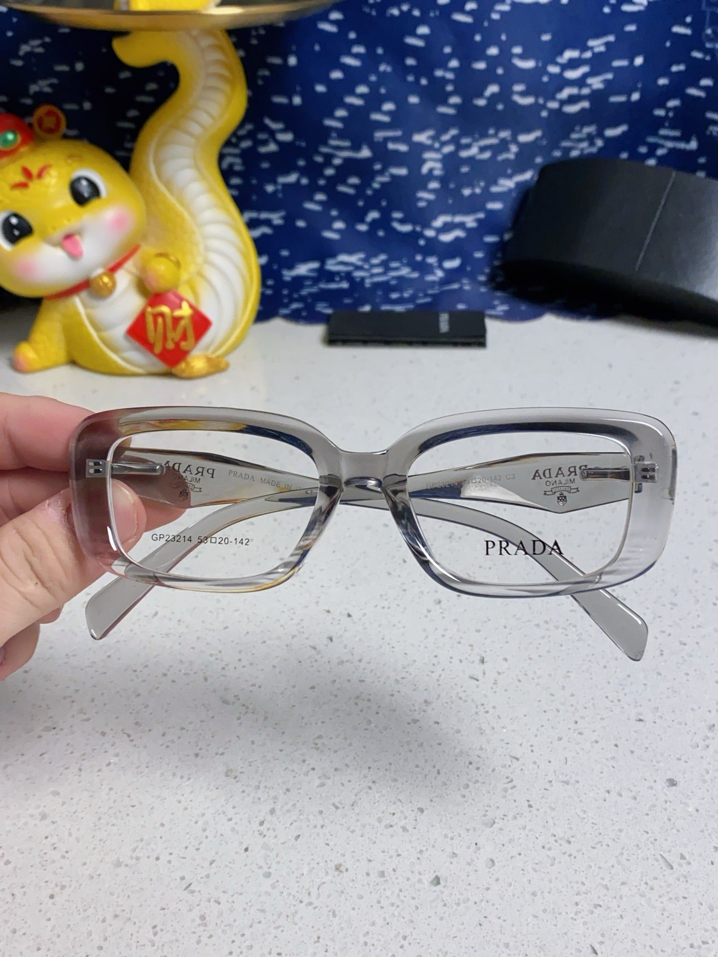 Prada Square Silver Lens Sunglasses for Men & Women - 382677 - detail image 4