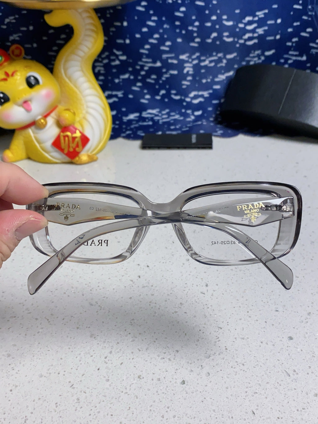 Prada Square Silver Lens Sunglasses for Men & Women - 382677 - detail image 5