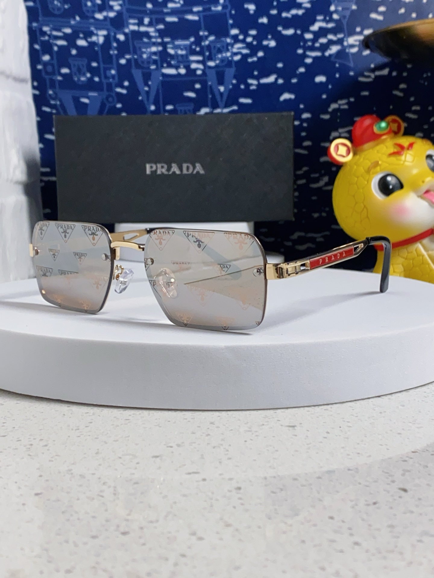 Prada Fashion Silver Lens Sunglasses for Men & Women - 382680