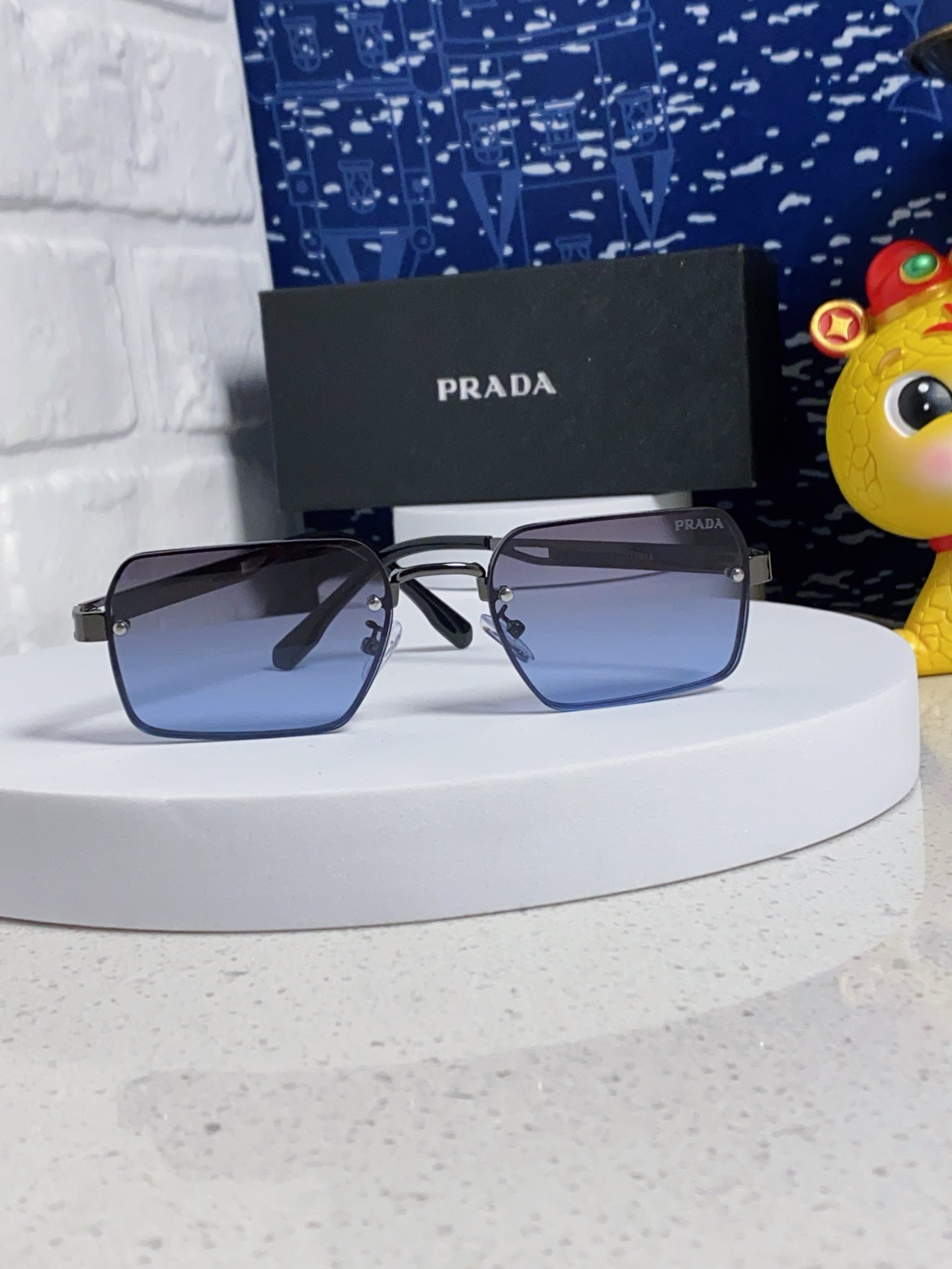 Prada Fashion Blue Lens Sunglasses for Men & Women - 382682 - detail image 2