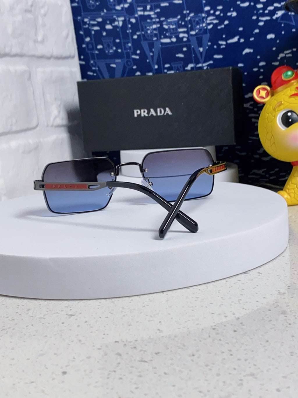 Prada Fashion Blue Lens Sunglasses for Men & Women - 382682 - detail image 3