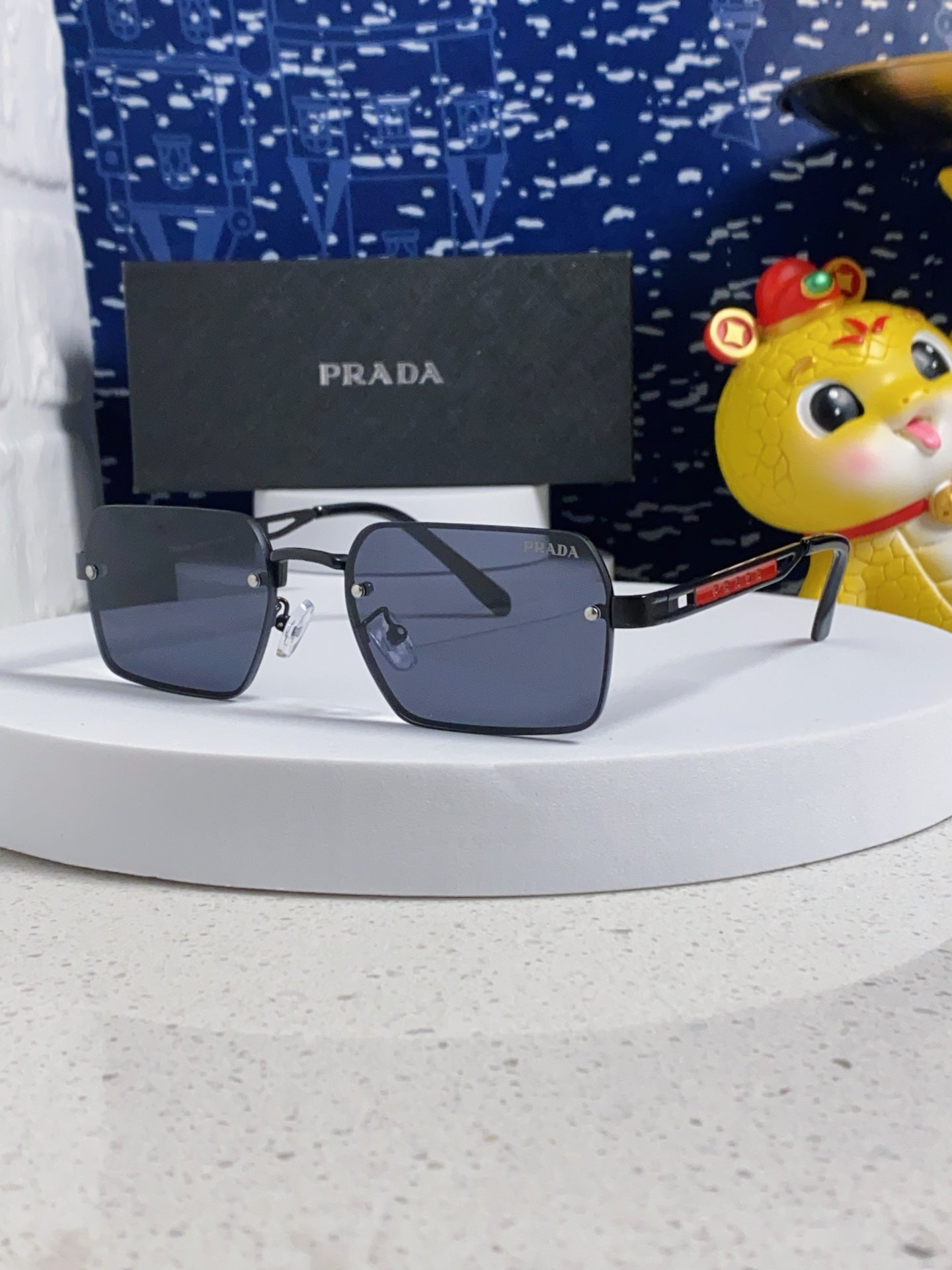 Prada Fashion Blue Lens Sunglasses for Men & Women - 382683