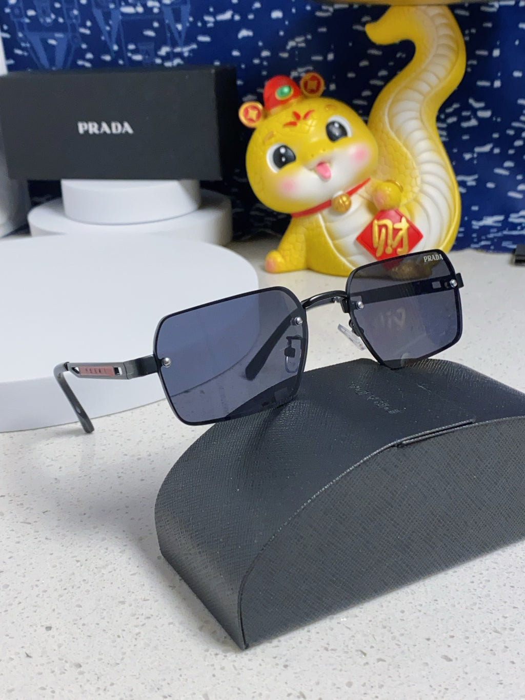 Prada Fashion Blue Lens Sunglasses for Men & Women - 382683 - detail image 9