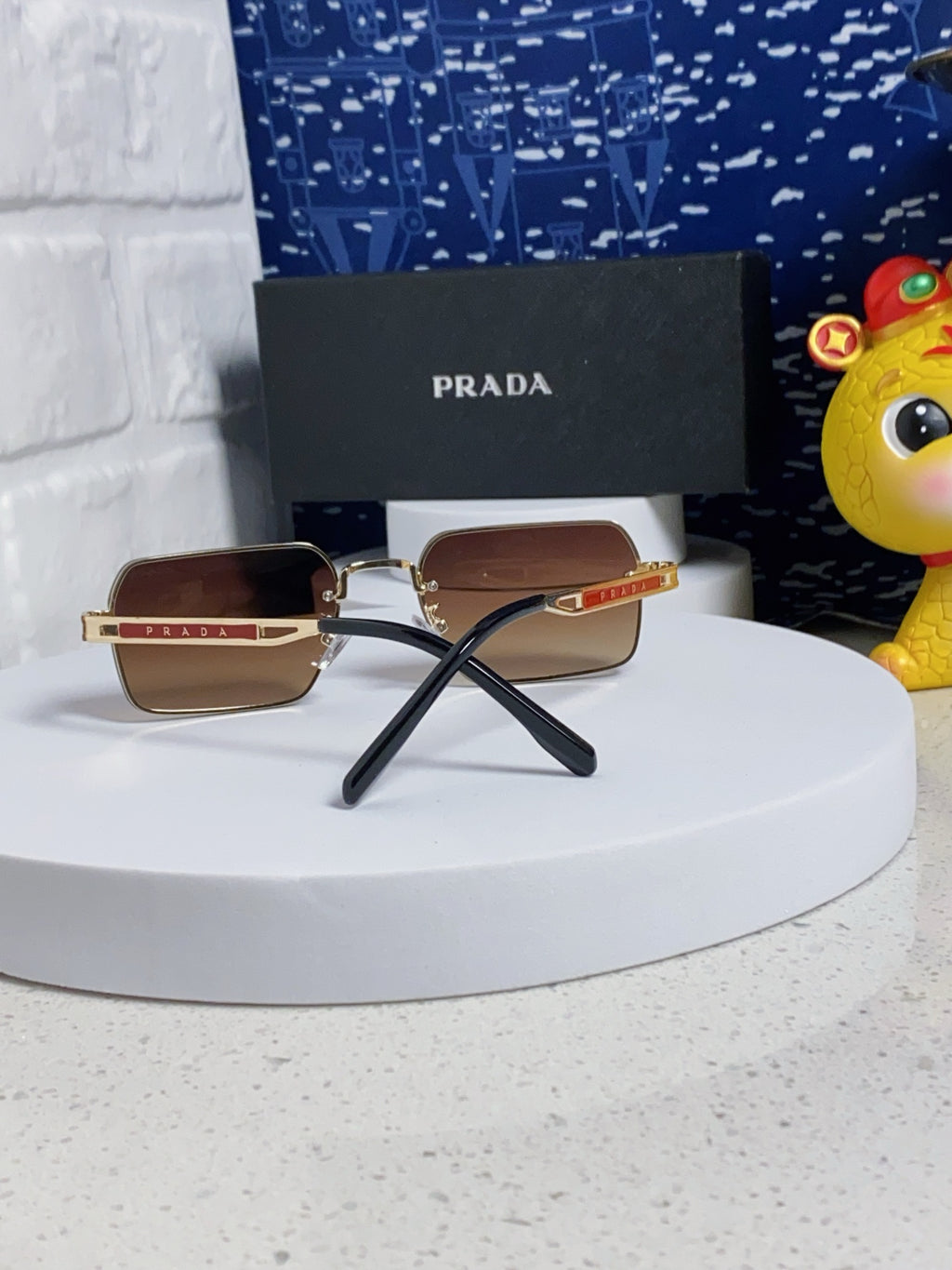 Prada Fashion Brown Lens Sunglasses for Men & Women - 382684 - detail image 3