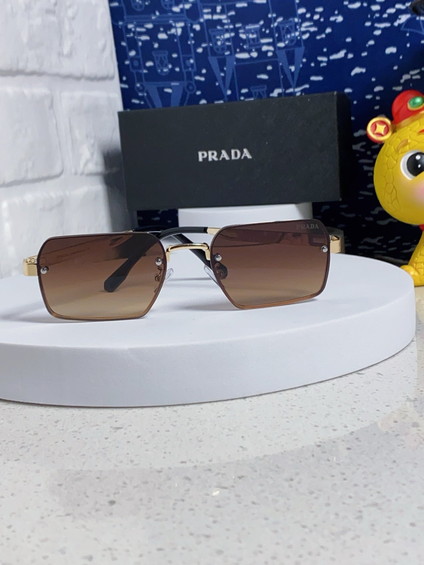 Prada Fashion Brown Lens Sunglasses for Men & Women - 382684 - detail image 2